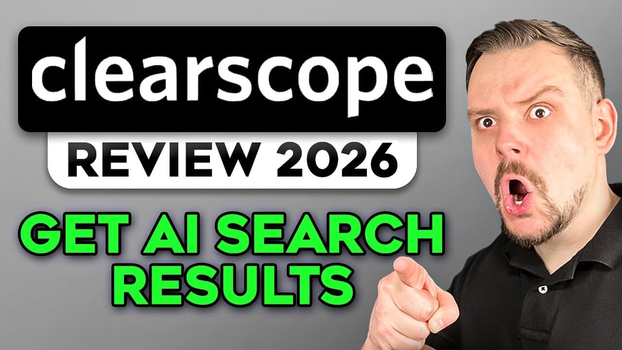Clearscope Review - 2026 | This Tool Optimizes Your Site for AI Search - Win AI Search Results video thumbnail