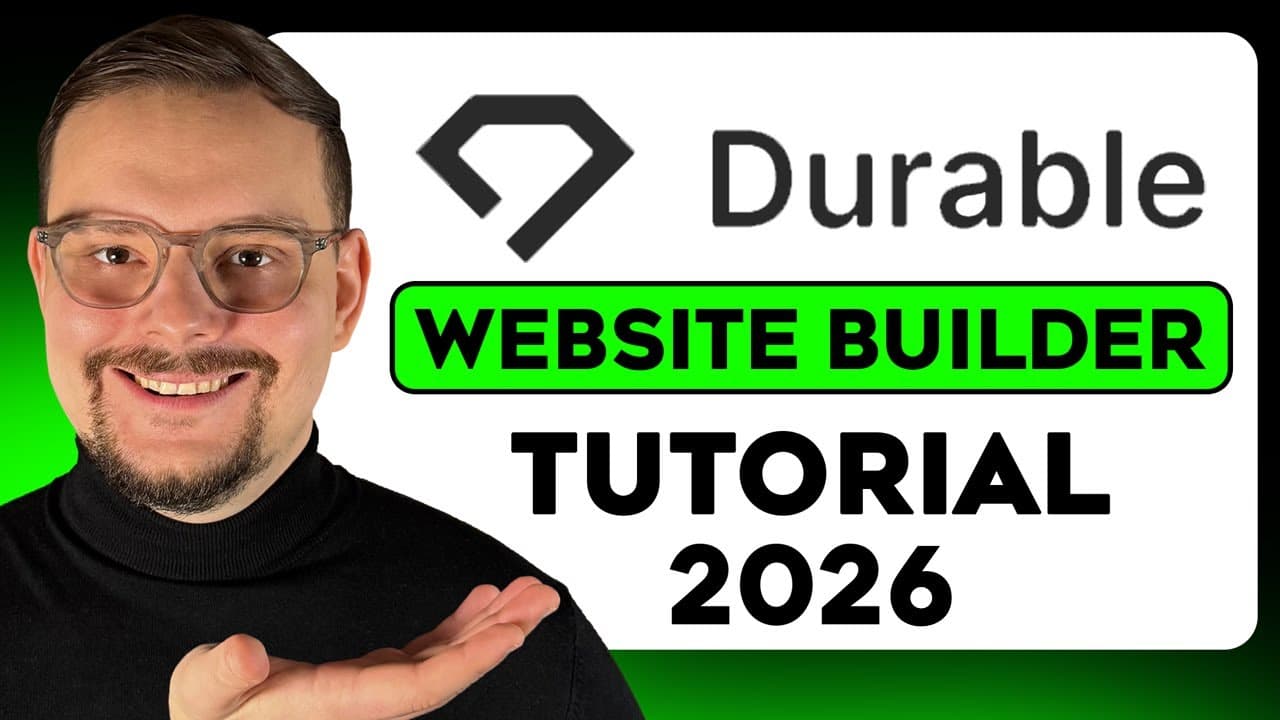 Durable Website Builder Tutorial - 2026 | How to Use Durable AI - Create and Launch a Website video thumbnail