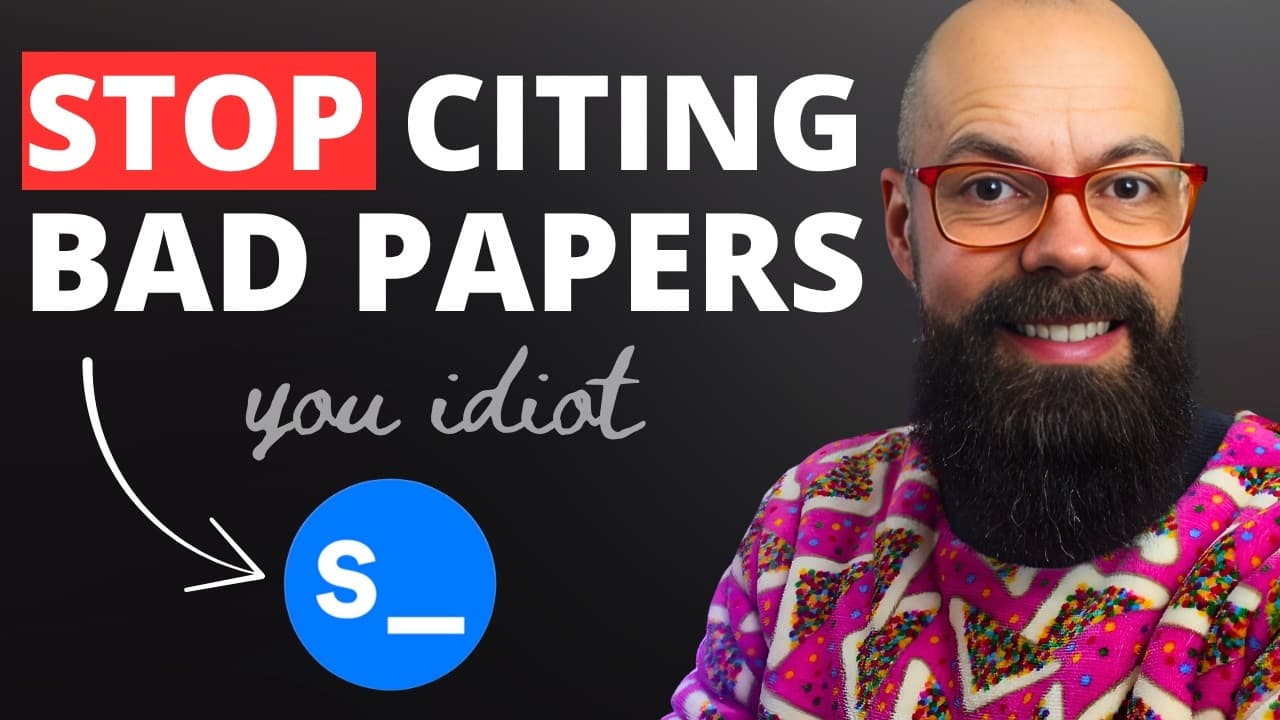 Scite AI Just Changed How I Trust Research - And It’s Free (Scite AI Tutorial) video thumbnail