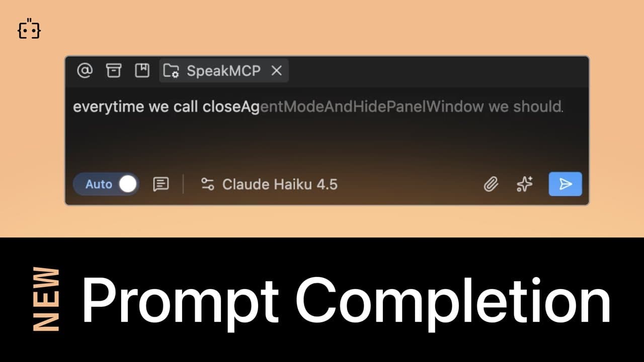 Introducing Agent Prompt Completions in Augment Code video thumbnail