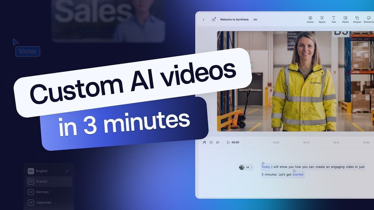 AI Video in 3 Minutes with Synthesia (Full Tutorial) video thumbnail