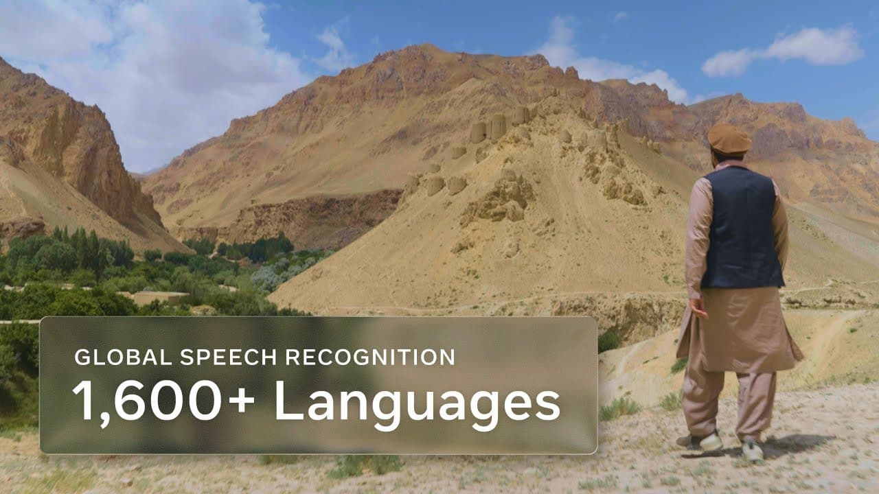 Introducing Meta Omnilingual Automatic Speech Recognition | Transcription for 1,600+ languages video thumbnail