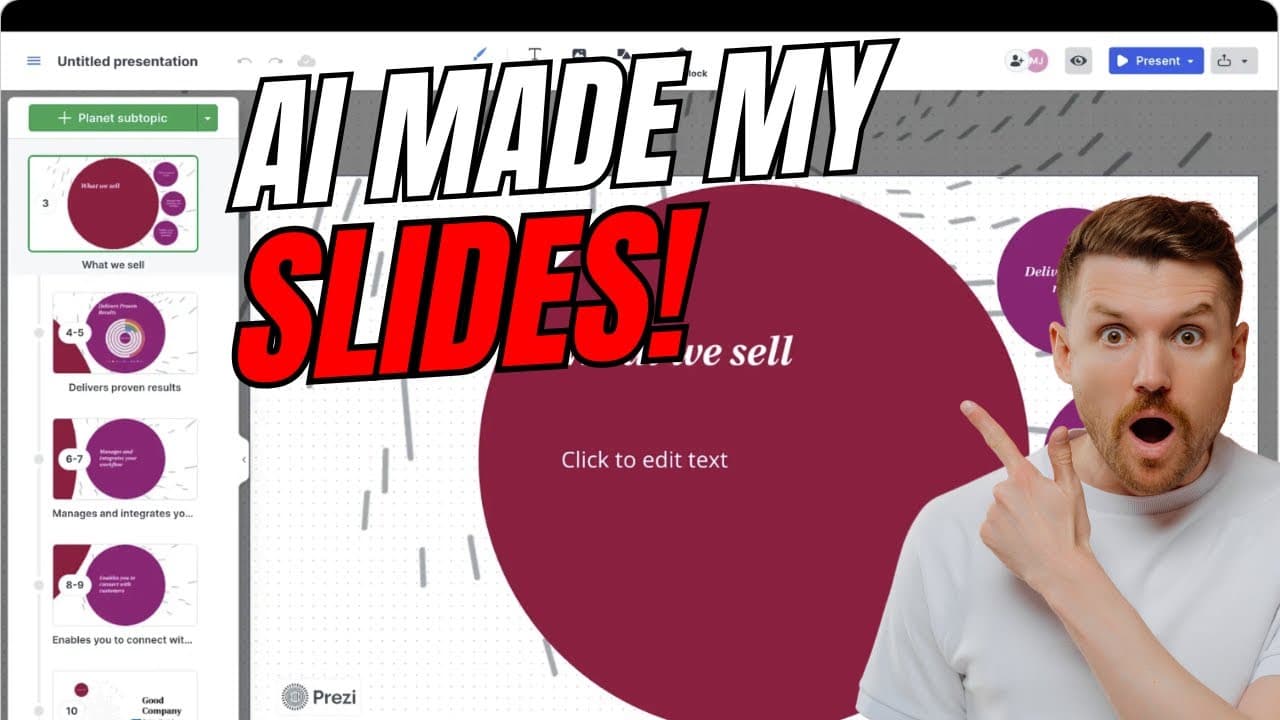 Prezi AI Tutorial 2026 — How to Make Stunning Presentations in Minutes! video thumbnail