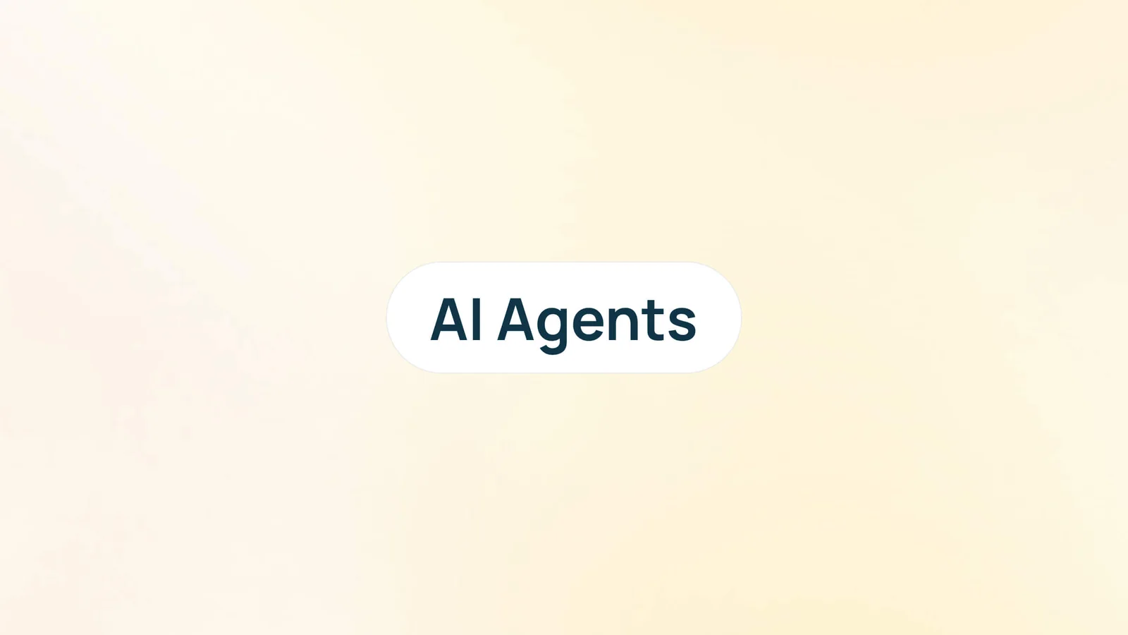 Lindy AI workspace component displaying 'AI Agents' text within a clean, rounded button on a light background.