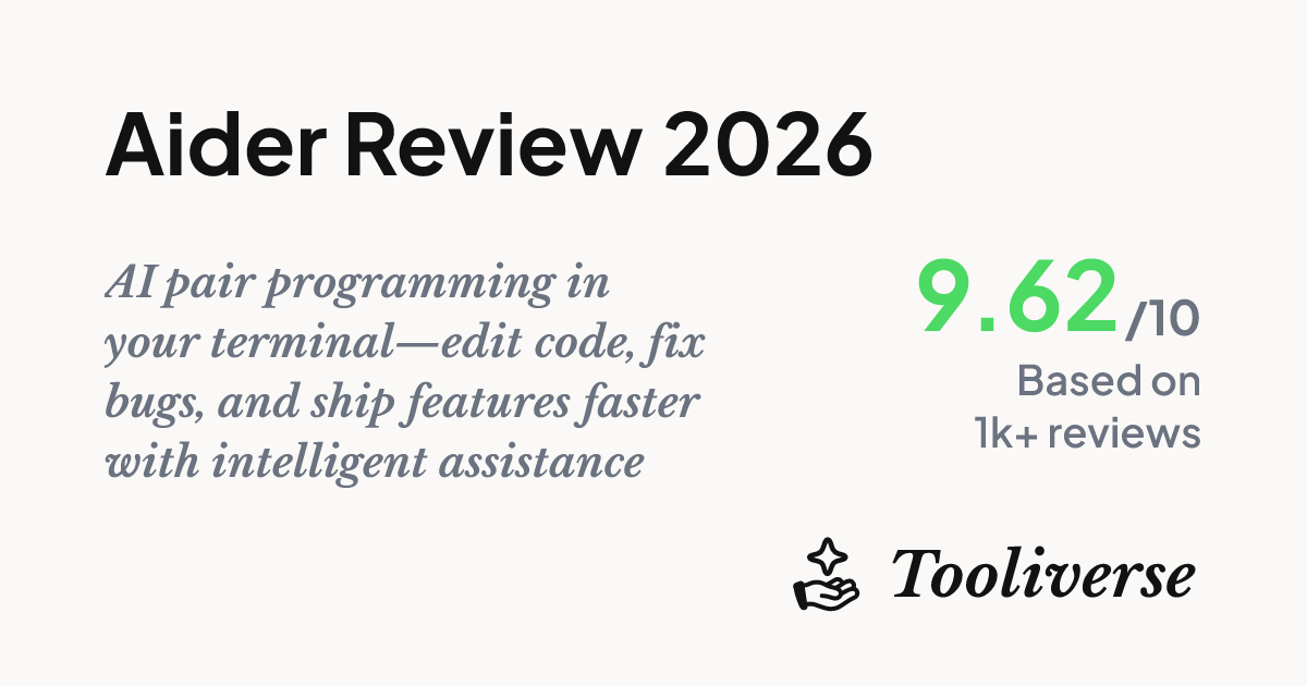 Aider Review 2026 - CLI AI Code Editor