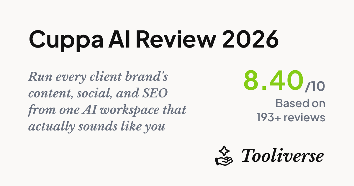 Cuppa AI Review 2026 - Brand DNA Content