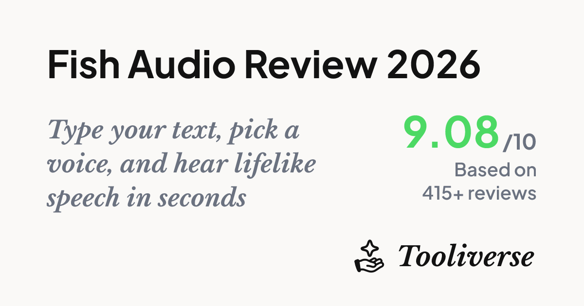 Fish Audio Review 2026 - Voice Cloning & TTS