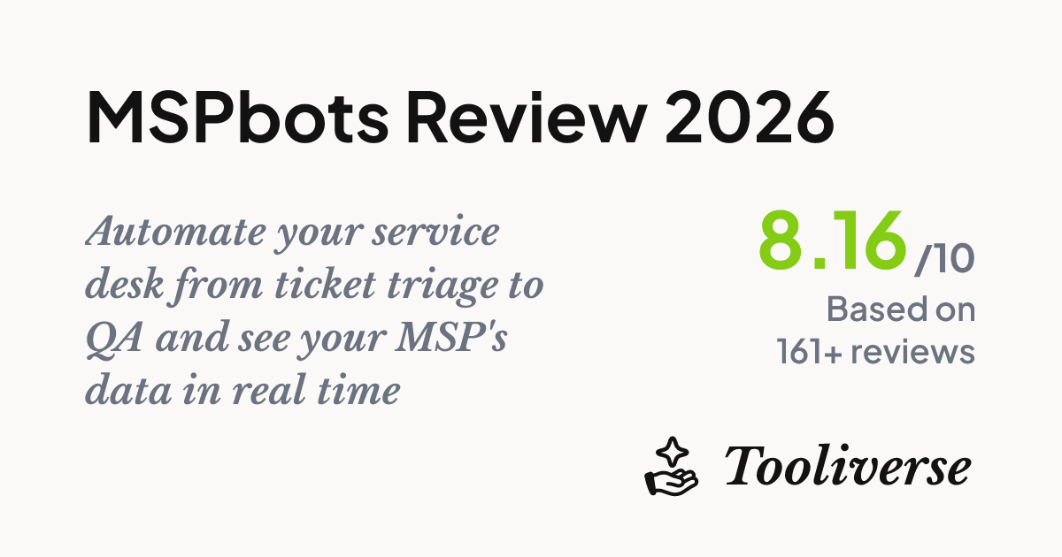 MSPbots Review 2026 - MSP BI & Automation