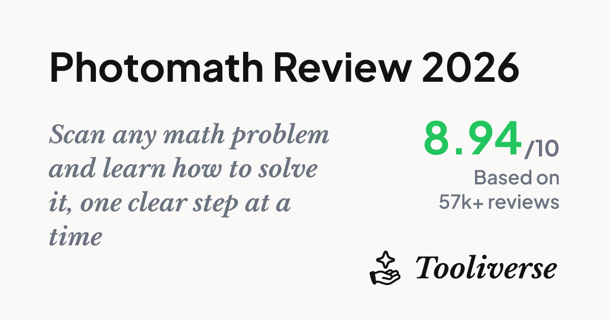 Photomath Review 2026 - Camera Math Solver