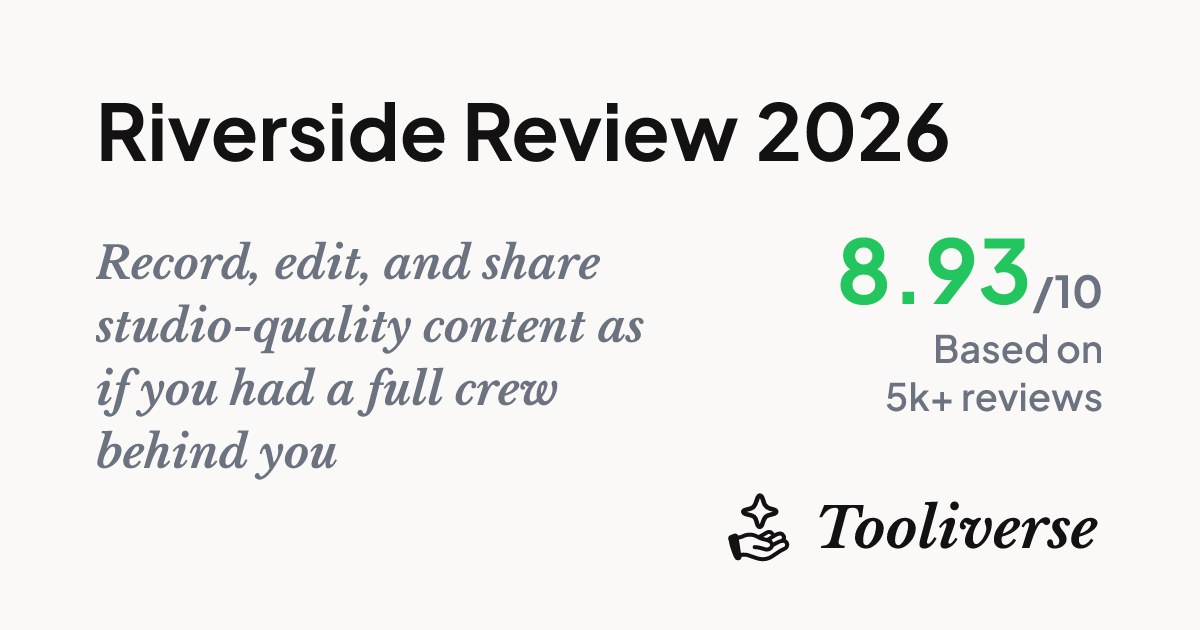 Riverside Review 2026 - Remote Recording Platform