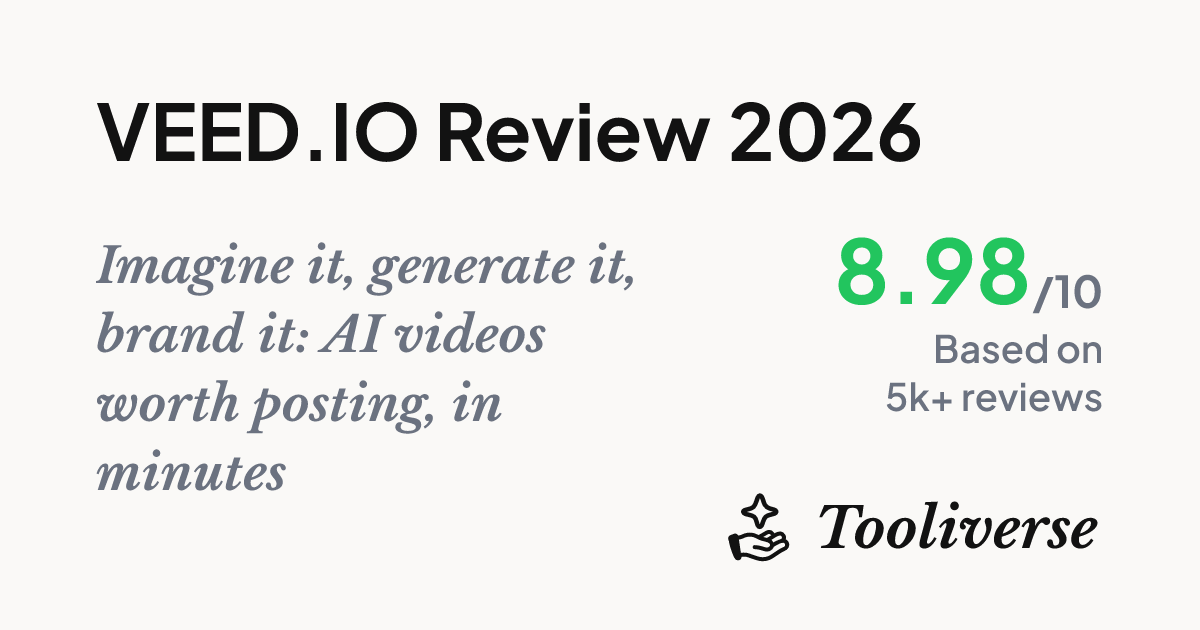 VEED.IO Review 2026 - AI Video Editor